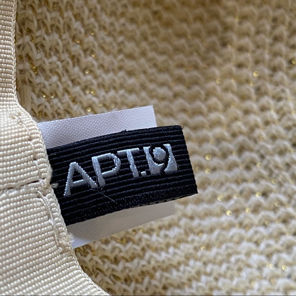NWOT Apt. 9 Floppy Gold Woven Straw Sun Hat - Picture 7 of 9